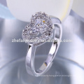 White Gold Plated Fashion Jewelry Female Ring for Wholesale,heart shape